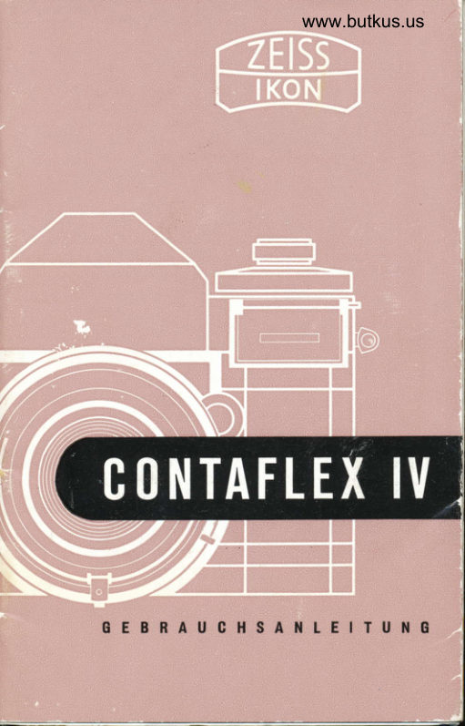 Zeiss Ikon Contaflex IV manual cover