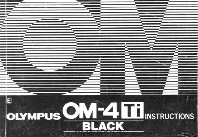 Olympus OM-4 Ti manual cover