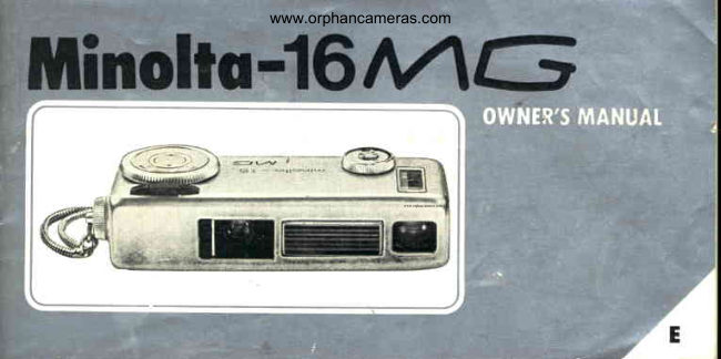Minolta 16 MG manual cover