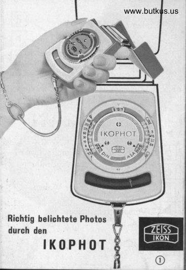 Zeiss Ikon Ikophot neueres Modell manual cover