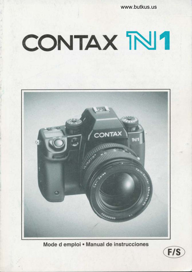 Contax N1 manual cover