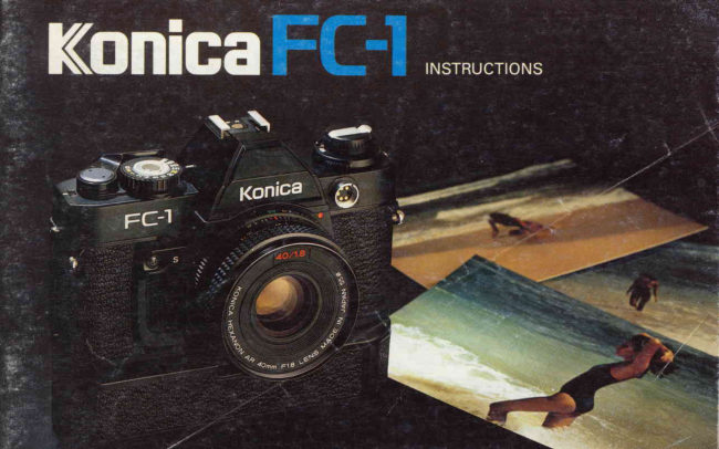 Konica FC-1 direct manual cover