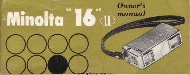 Minolta 16 II manual cover