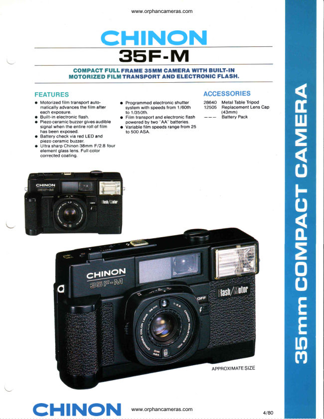 CHINON 35F-M manual cover