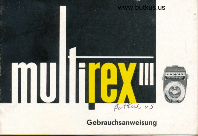 Multirex III manual cover