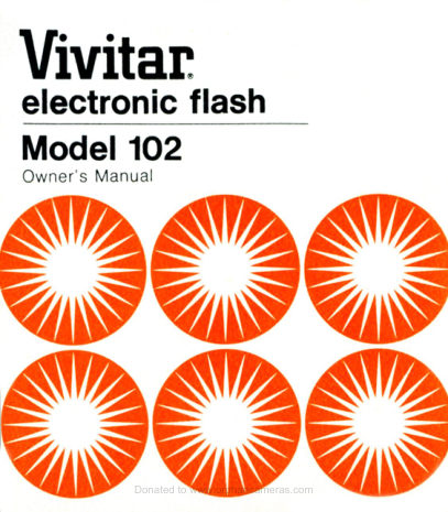 Vivitar 102 manual cover