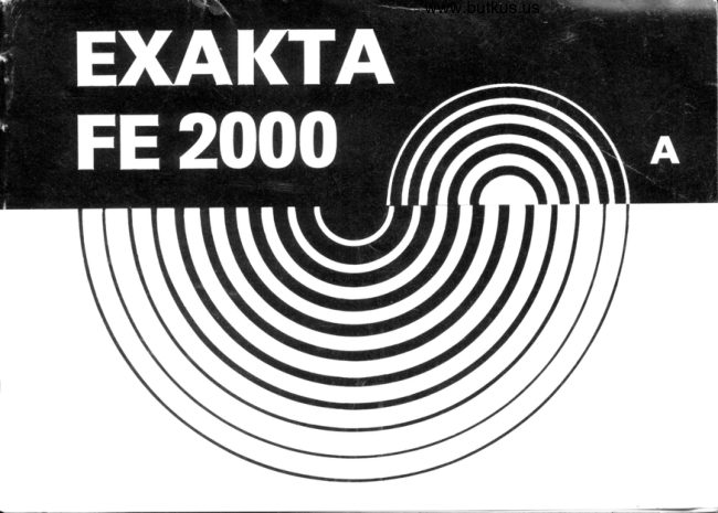 Exakta FE 2000 manual cover