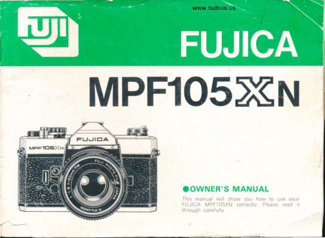 Fujica MPF105Xn manual cover