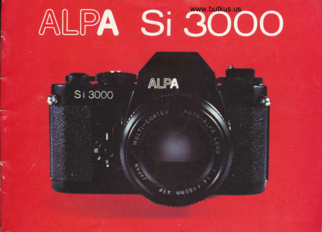 Alpa Si 3000 — illustrations manual cover