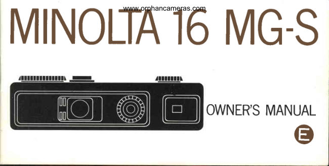 Minolta 16 MG-S manual cover