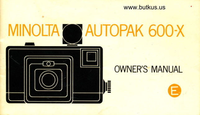 Minolta Autopak 600-X manual cover