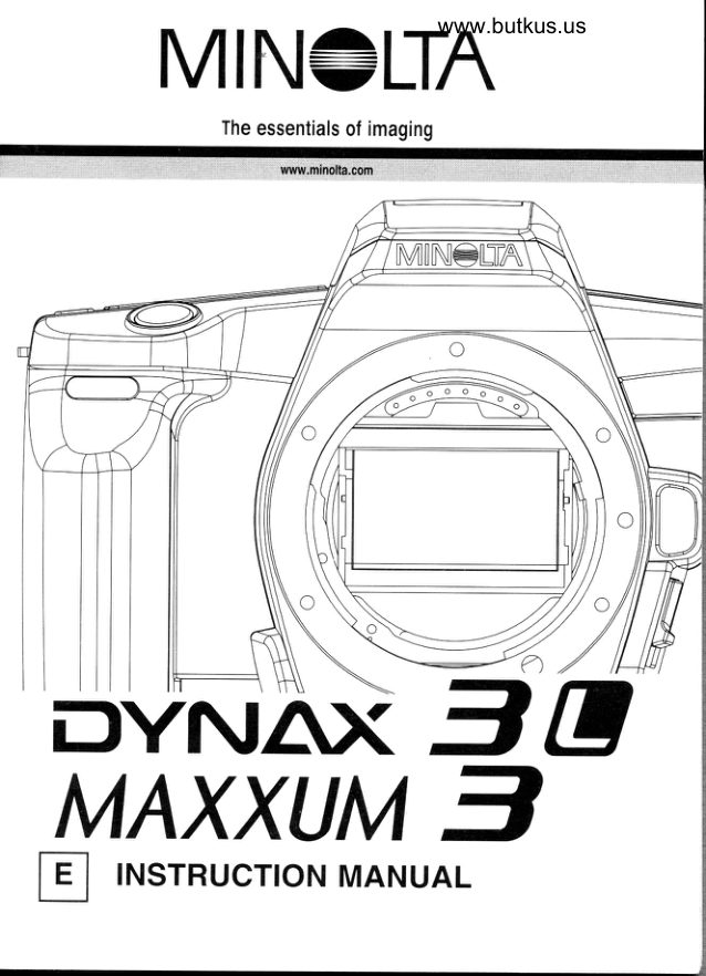 Minolta Maxxum 3 Minolta DYNAX 3L manual cover