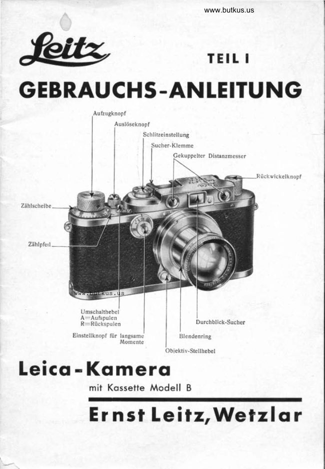Leitz Leica TEIL I Gebrauchs-Anleitung manual cover