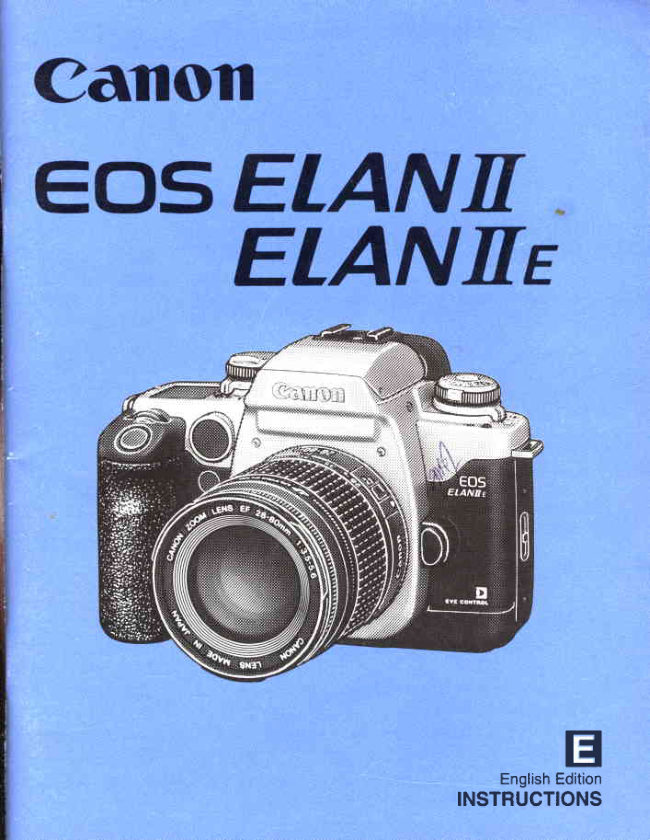 Canon EOS ELAN II manual cover