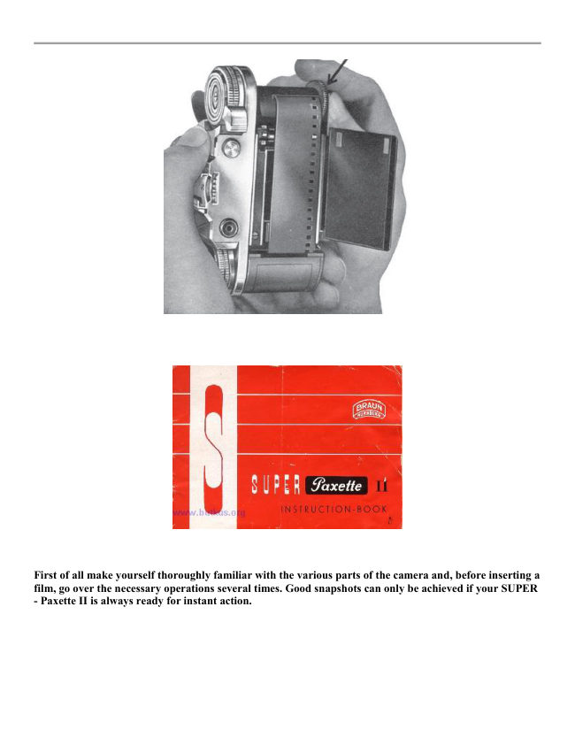 Braun Super Paxette II manual cover