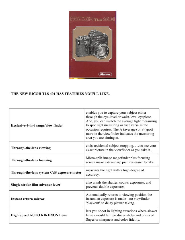 Ricoh TLS 401 manual cover