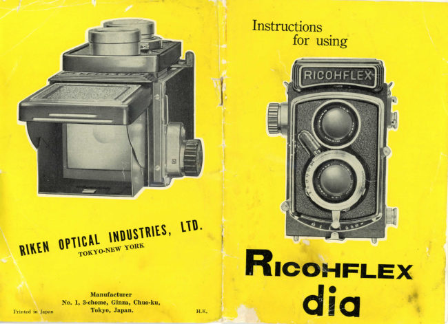 Ricohflex Dia M manual cover