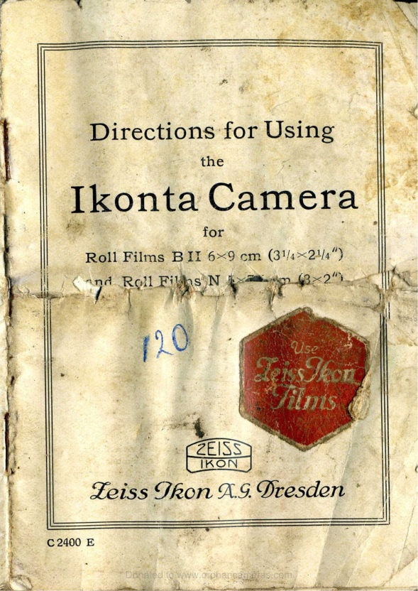 Zeiss Ikon Ikonta manual cover