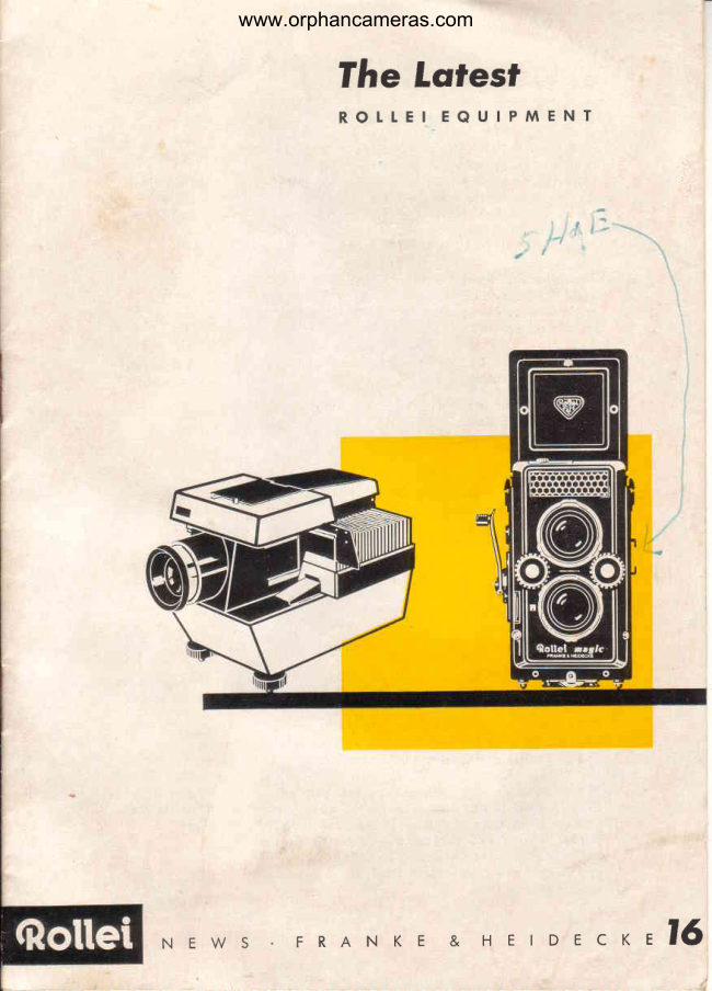 Rollei equipment manual cover