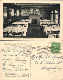 Clinton House Dining Room 1946 manual cover
