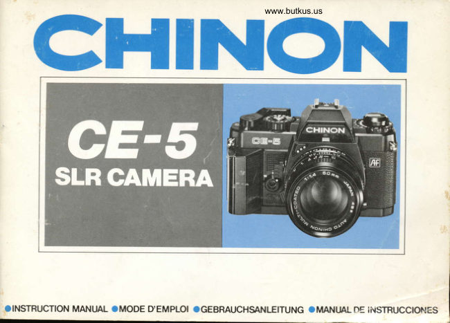 Chinon Ce 5 manual cover