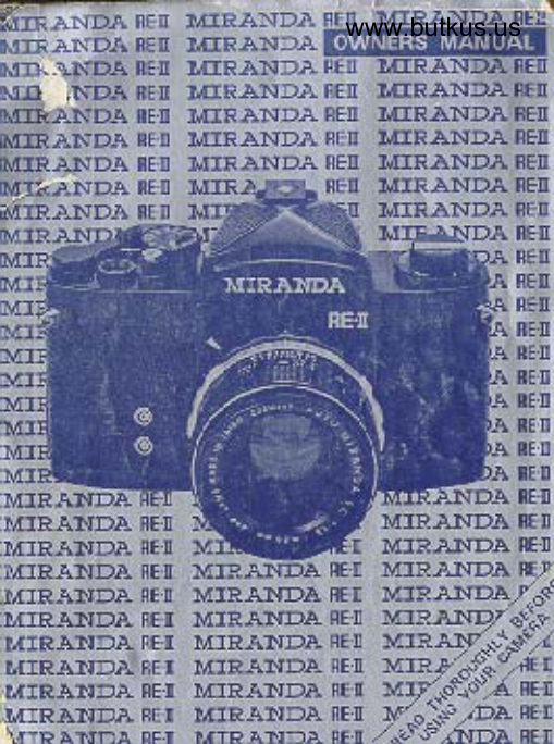 Miranda RE-II format manual cover