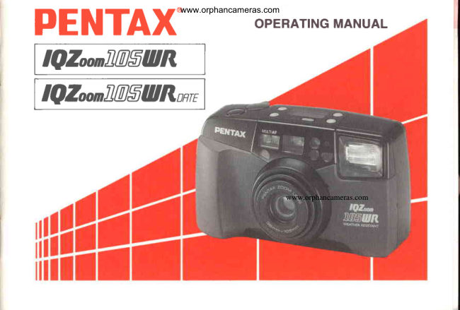 Pentax IQZoom 105-WR / IQZoom 105-WR manual cover
