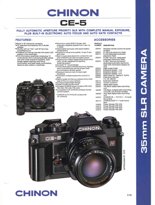 Chinon CE-5 manual cover