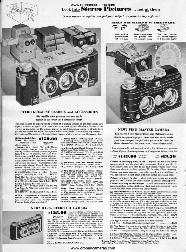 Sears Stereo camera manual cover