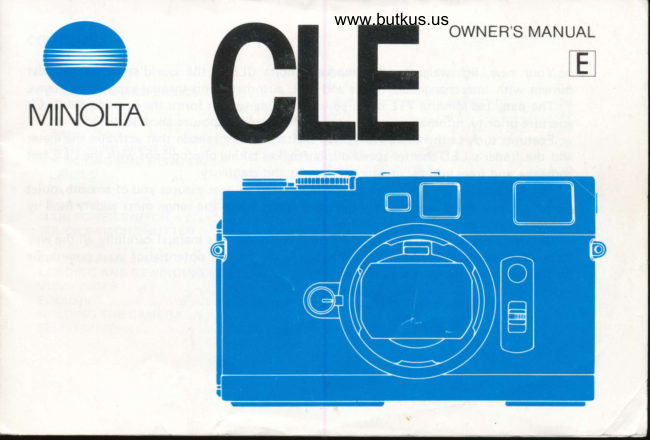 Minolta CLE Rangefinder manual cover