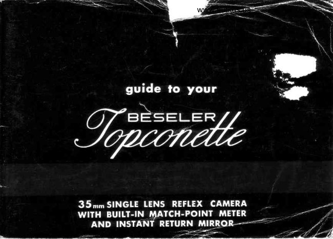 Beseler Topconette manual cover