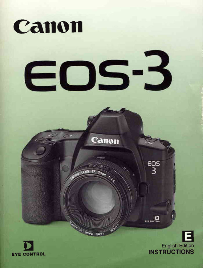 Canon EOS 3 manual cover