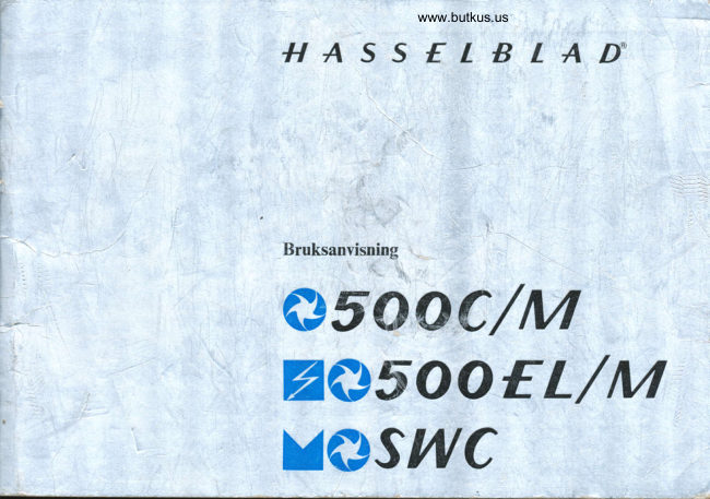 Hasselblad 500 C/M - 500 EL/M Bruksanvisning manual cover