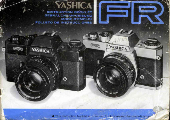 Yashica FR manual cover
