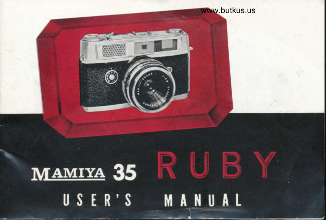 Mamiya 35 Ruby manual cover