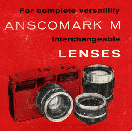 Ansco Anscomark M lenses manual cover