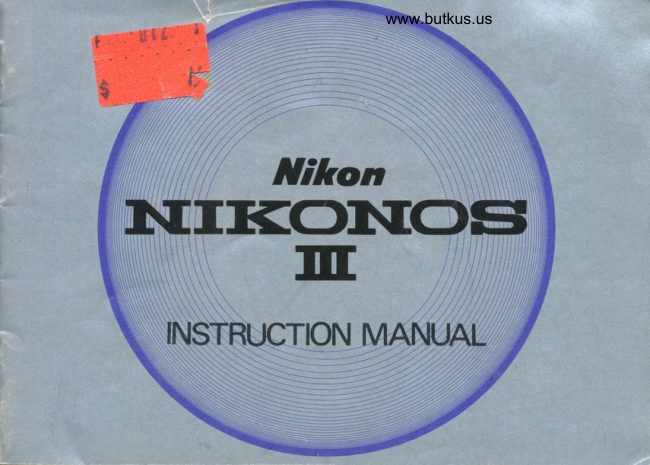 Nikonos III manual cover