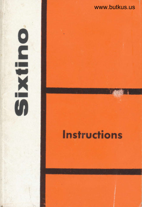 Gossen Sixtino manual cover