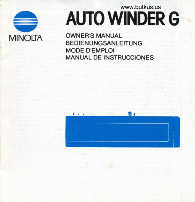 Minolta Auto Winder G manual cover
