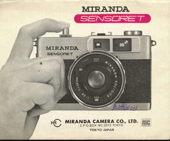 MIRANDA SENSORET manual cover