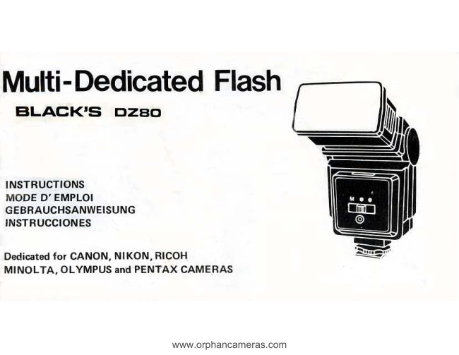 Black's DZ 80 manual cover