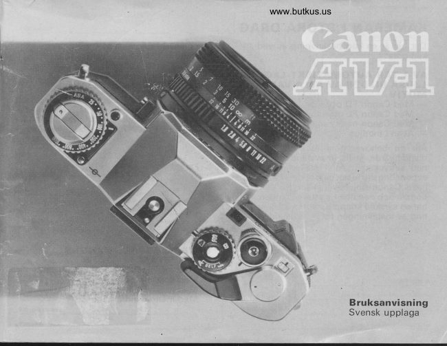 Canon AV-1 Bruksanvisning 01 manual cover