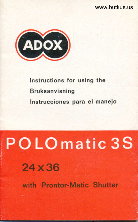 ADOX POLOmatic 3S manual cover