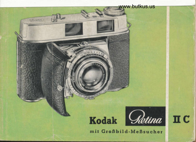 Kodak RETINA IIC manual cover