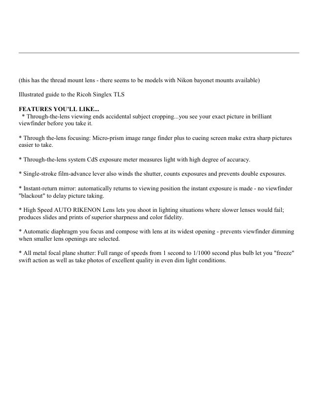 Ricoh Singlex TLS manual cover