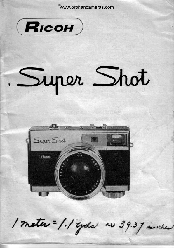 Ricoh Super Shot manual cover