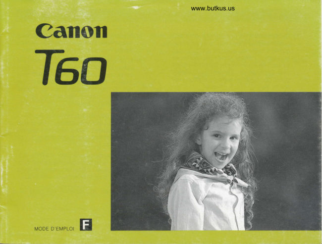 Canon T60 manual cover