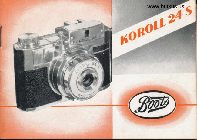 Boots KOROLL 24S manual cover