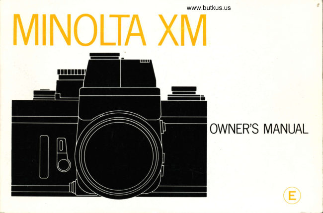 Minolta XM manual cover