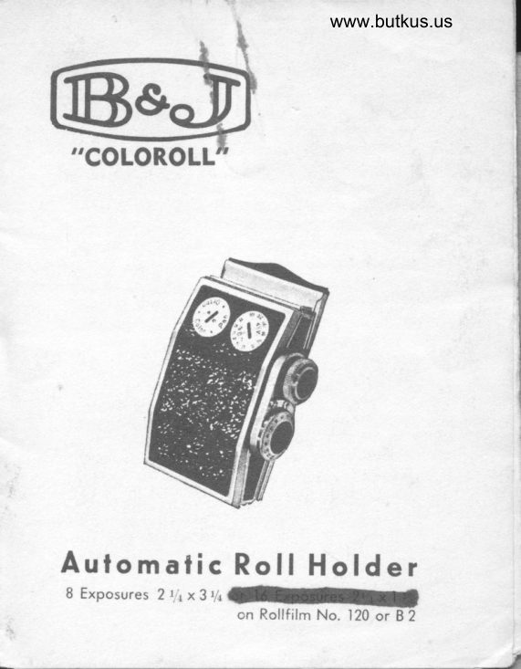 Burke and James Coloroll manual cover